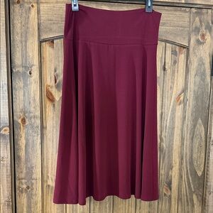 Zenana Outfitters Burgundy A-Line Skirt